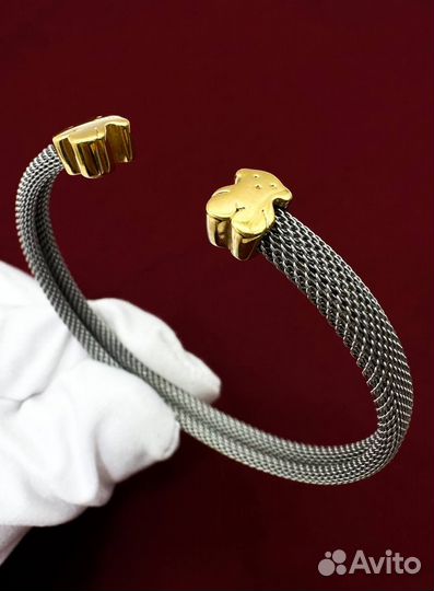 Браслет Tous золото и сталь 750 / 8.38 гр