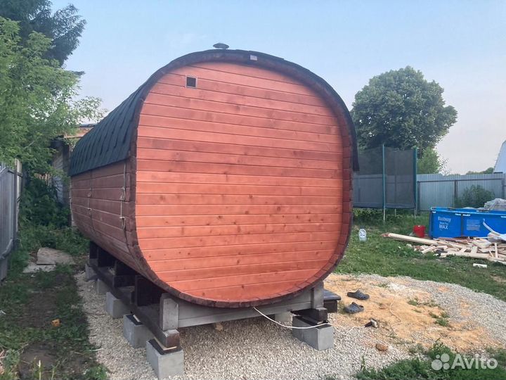 Баня бочка Квадро