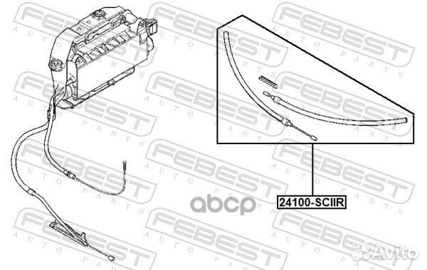 Трос стояночного тормоза 24100-sciir Febest
