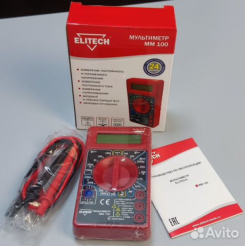 Тестер мультиметр elitech мм 100 Новый купить в Санкт-Петербурге ...