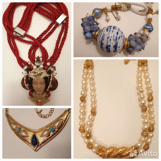 Бижутерия, винтаж, Натура кольца колье браслеты