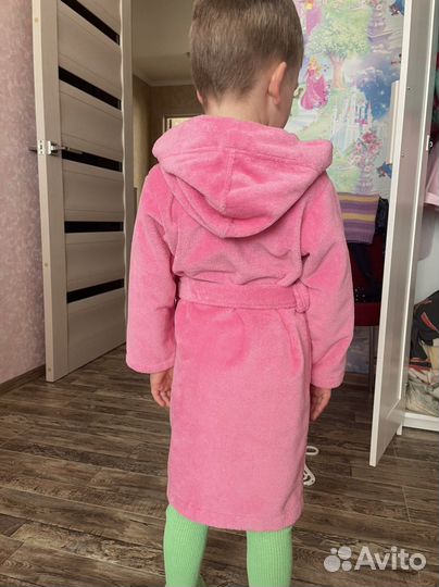 Детский махровый халат для девочки