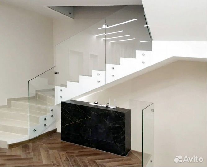 Стеклянные ограждения для лестницы