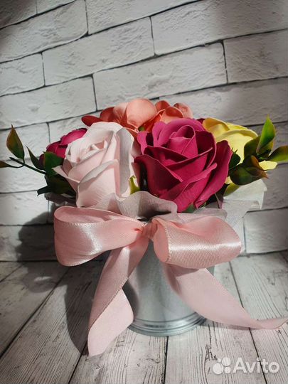 Букет из мыльных роз