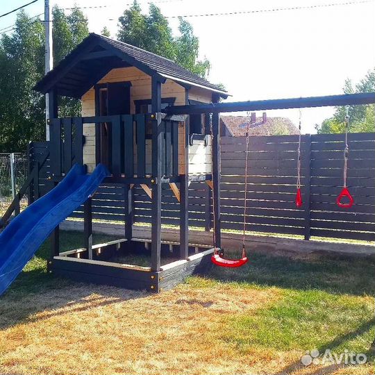Детский игровой комплекс с домиком на дачу