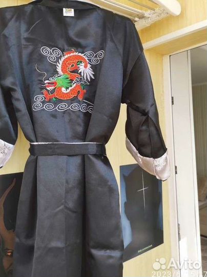 Халат кимоно шелковый двухсторонний