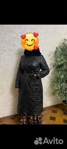 Пальто женское зимнее 50 52 черное объявление продам