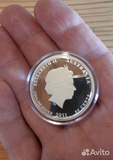 Монета 50 центов австралия с зайцами