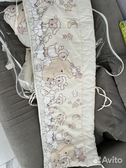 Бортики с балдахином в кроватку