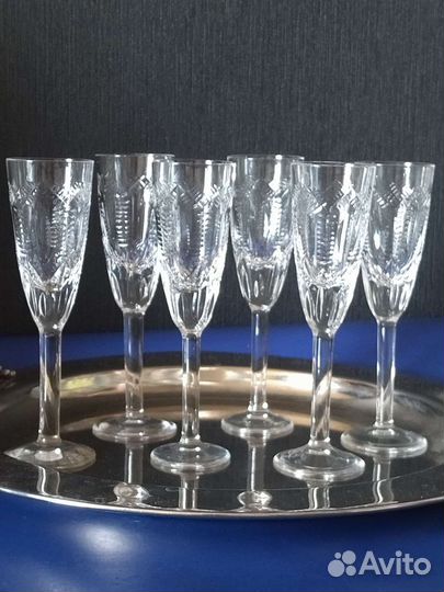 Рюмки хрусталь СССР автор Яновская