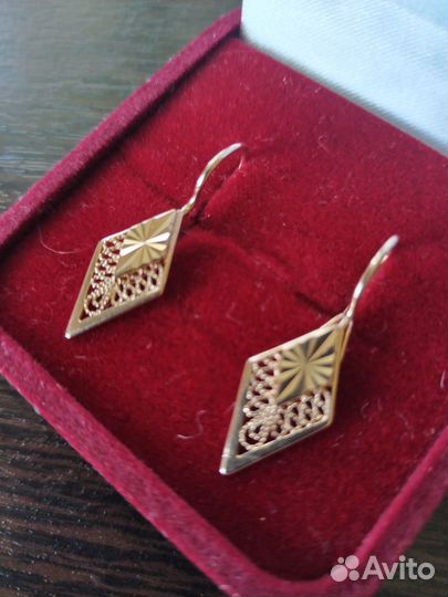 Золотые серьги 585 проба