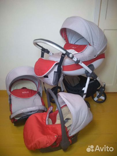 Коляска 3 в 1 rudis solo / tutis mimi