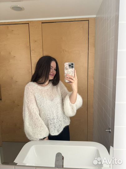 Свитер паутинка из мохера женский новый