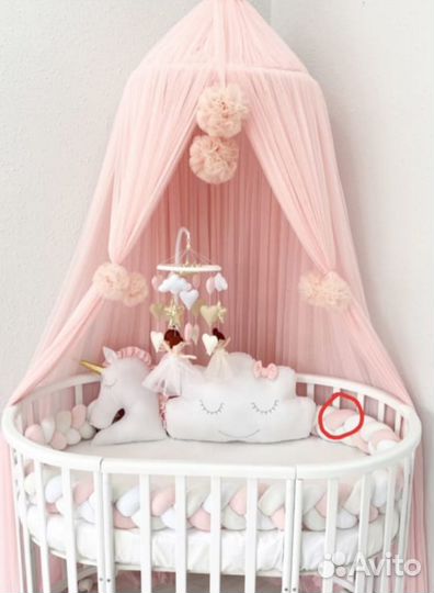 Бортик коса в кроватку