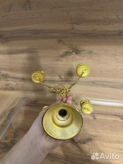 Подсвечник металлический винтажный