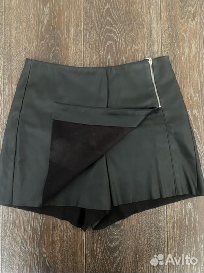 Юбка шорты zara экокожа