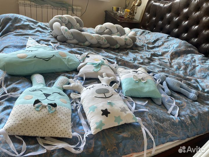 Комплект бортиков в кроватку для новорожденных