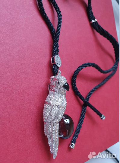 Попугай Подвеска-брошь под Cartier новый