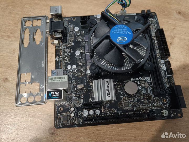 ASRock h310cm-dsv + Celeron g4900 + кулер