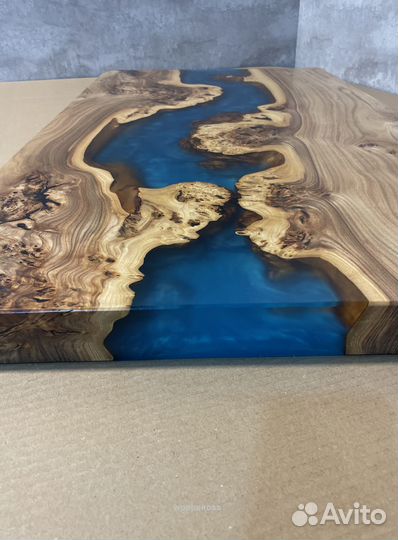 Стол из Эпоксидки и слэба от изготовителя
