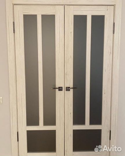 Двойная распашная межкомнатная дверь