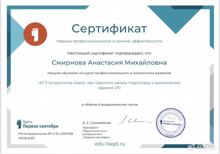 Репетитор по русскому языку и литературе