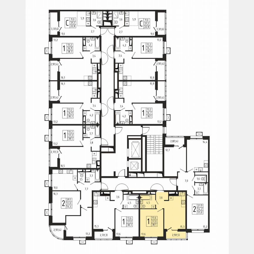1-к. квартира, 38,5 м², 4/10 эт.