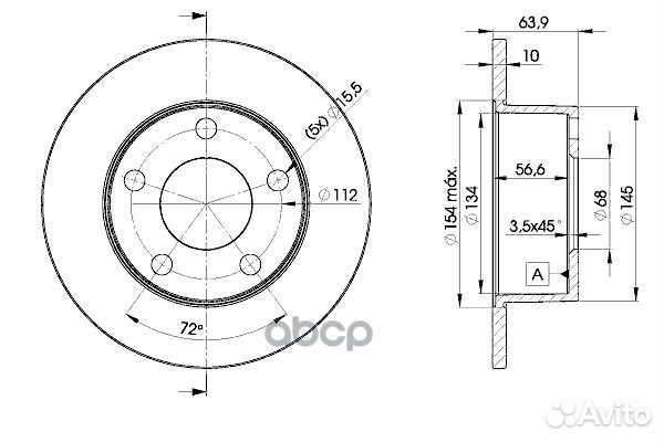 78BD4060-2 диск тормозной задний Audi 100/A6,V