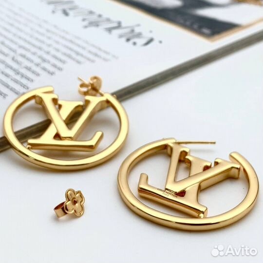 Серьги louis vuitton