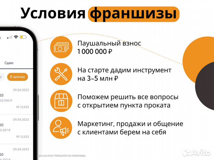 Франшиза проката инструментов