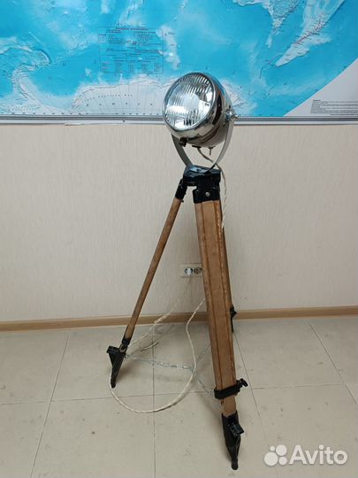 Светильник напольный мото фара лофт