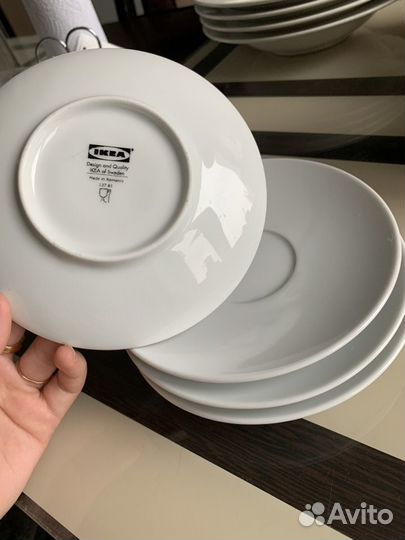 Набор столовой посуды IKEA тарелки чашки блюдца
