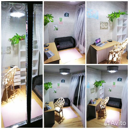 Домик для кукол с мебелью