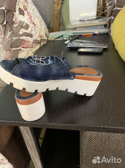 Джинсовые шлепки 40