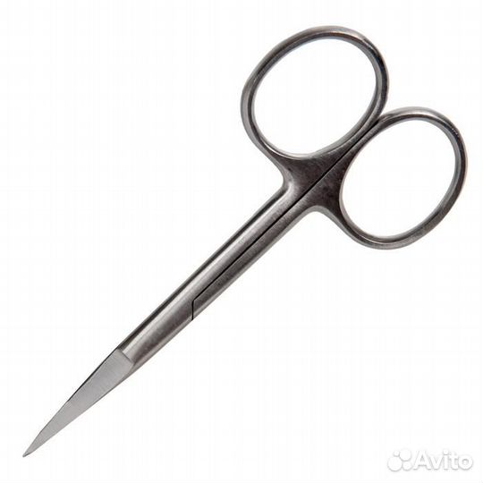 Ножницы прямые остроконечные 100 мм (медицинская с