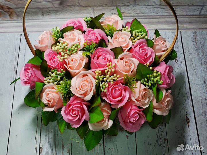 Букет из мыльных роз