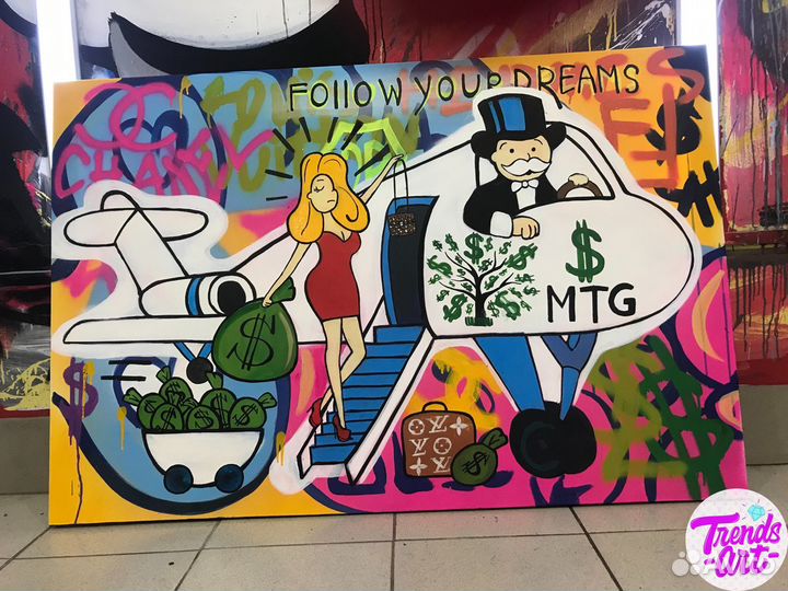 Картины Alec Monopoly Бэнкси Покрас Лампас Баския