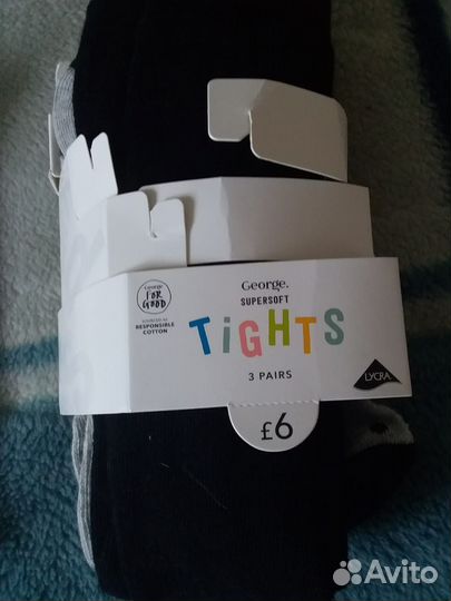 Колготки Asda George 110-116, 3 пары