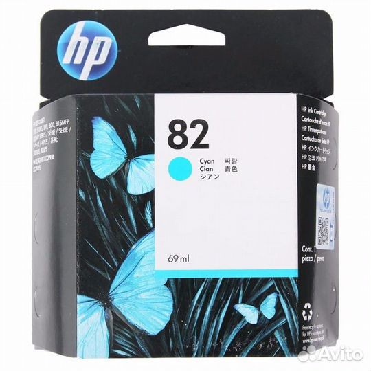 Струйный картридж HP 82 голубой 110255