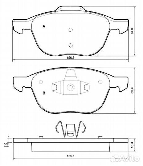 Тормозные колодки ABS 37422