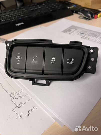 Блок кнопок hyundai Santa fe iv 4 TM
