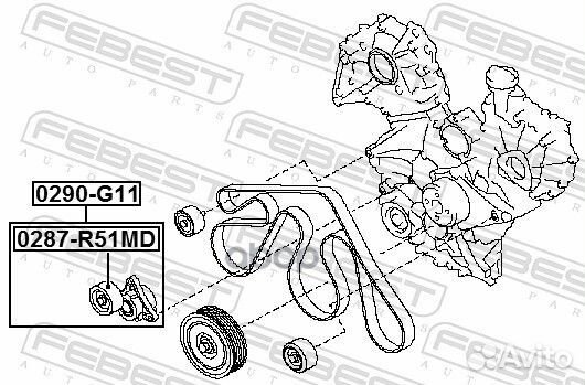 Натяжитель ремня nissan tiida JPN make C11 08