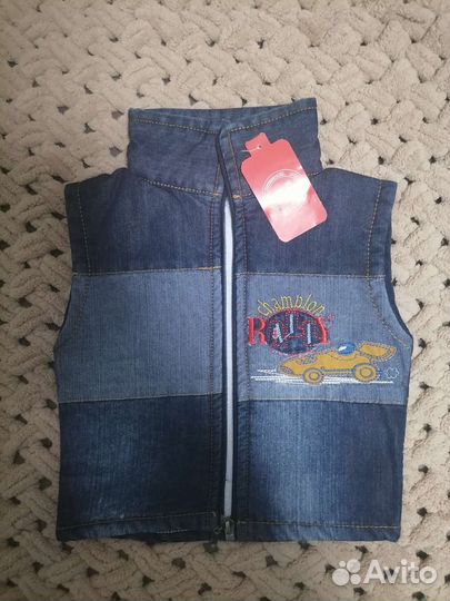 Жилетка для мальчика джинсовая