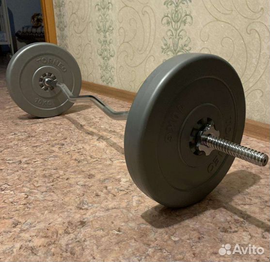 Спортивные блины с изогнутым грифом