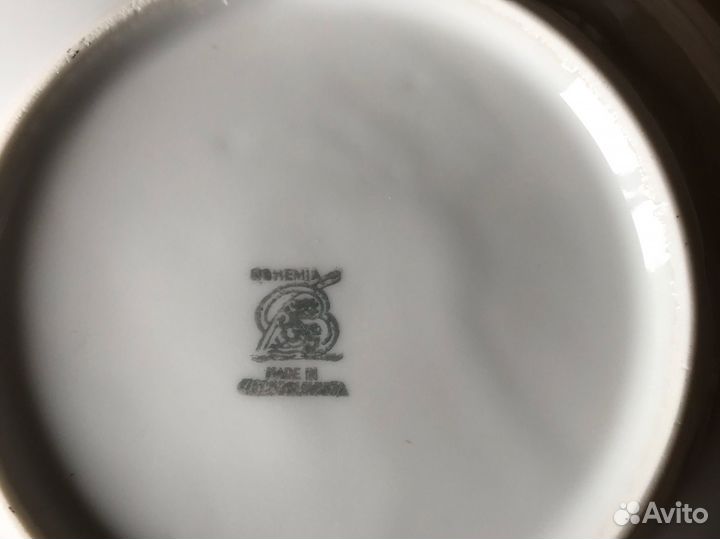 Тарелки с цветами, Bohemia, Чехословакия, винтаж