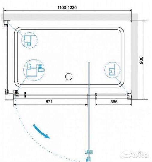 Душевой уголок RGW Passage PA-078-1B 110x90