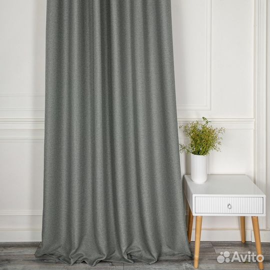 Портьеры рогожка Орфей Серебро