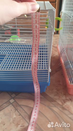 Клетка синяя в хорошем состоянии