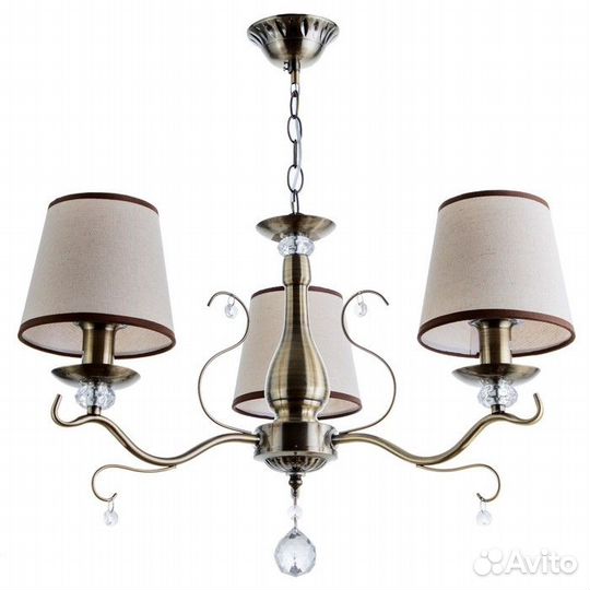 Люстра C0750/3 AB бронза 3х60Вт E14 57х57х57см