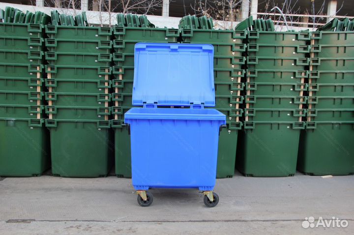 Мусорный контейнер пластиковый 1100л